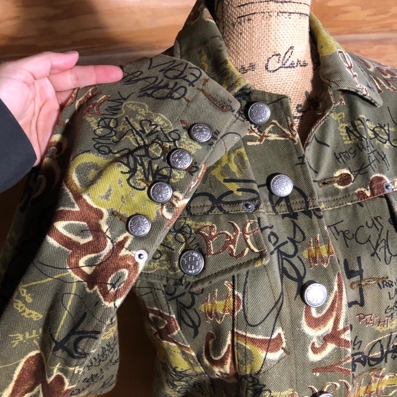 JEAN PAUL GAULTIER Graffiti Denim jacket in size S - Picture 6 of 13